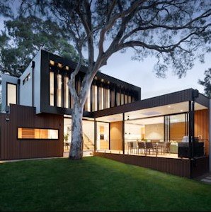 Modern home exterior lighting